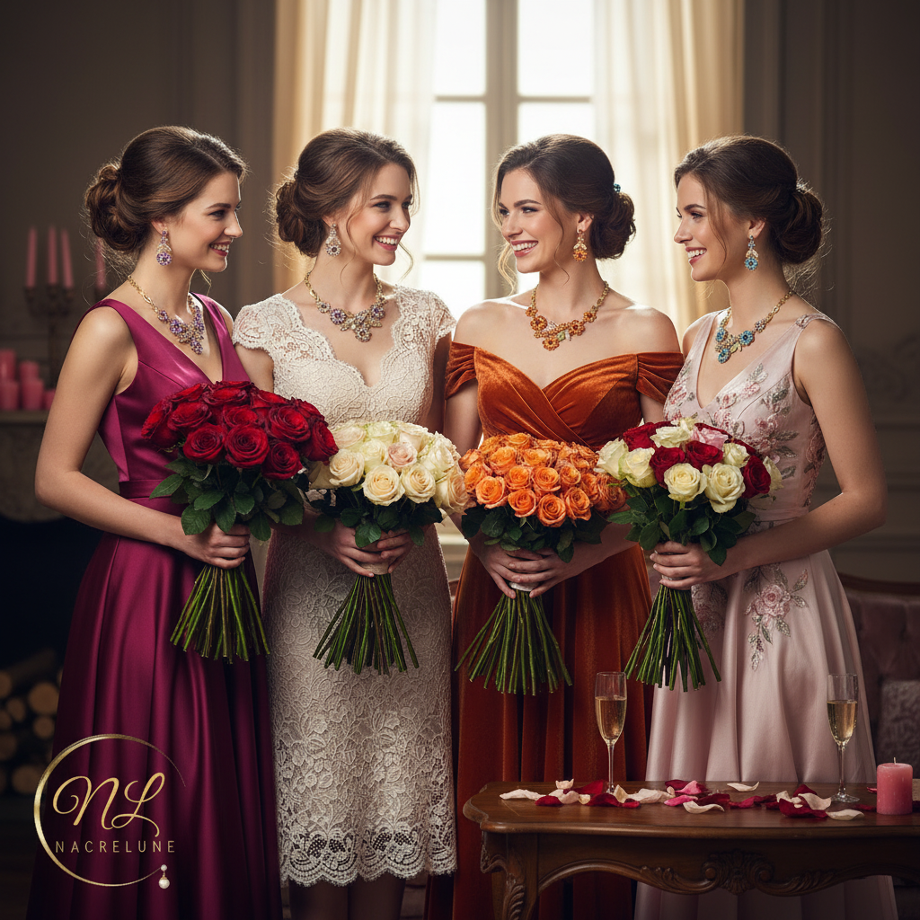 Parure en strass grandes marguerites : choisissez votre couleur nacrelune.com parure