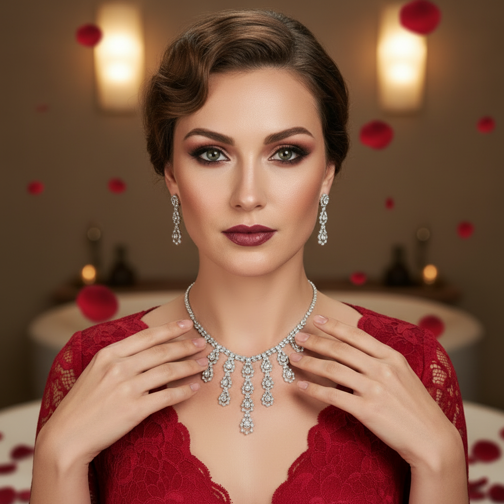 Parure strass complète nacrelune.com parure