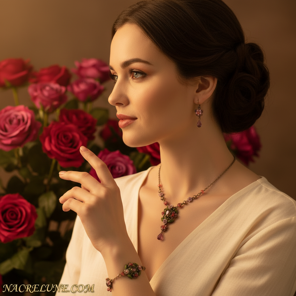 Parure fleurs nacrelune.com parure