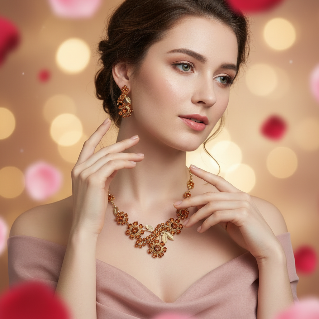 Parure en strass grandes marguerites : choisissez votre couleur nacrelune.com parure