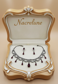 👑 Parure Vintage Strass Rouge & Blanc – Esprit Art Nouveau nacrelune.com parure