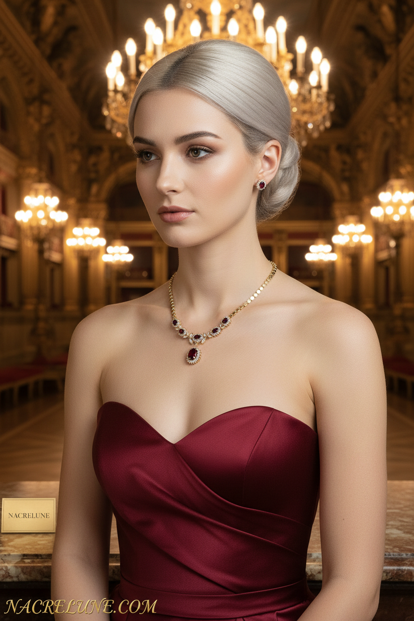 parure en zirconia imitation rubis nacrelune.com parure