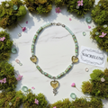 Collier en Perles de Verre Colorées – Cœurs & Pendentif Féérique | NACRELUNE nacrelune.com collier