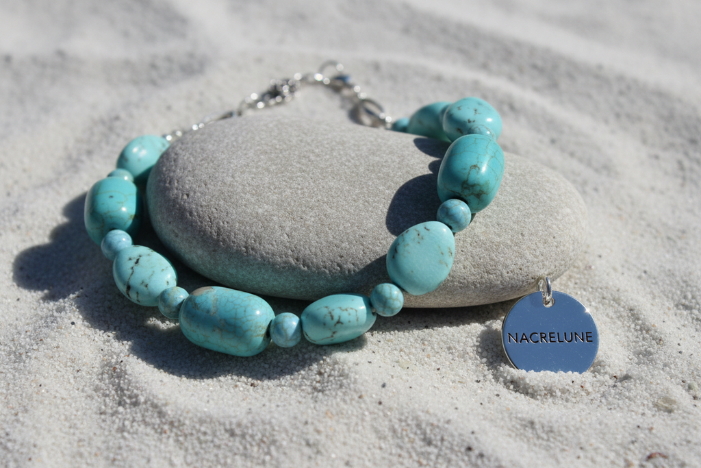 Collier en Turquoises Naturelles | Pierre de Protection nacrelune.com collier