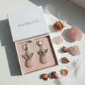 Boucles d'oreille Ange Gardien – Améthyste, Œil du Tigre ou Quartz Rose | NACRELUNE Rose (quartz rose) nacrelune.com boucles d'oreille