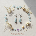 Boucles d'oreille Aigue-Marine | Pierres Naturelles | NACRELUNE nacrelune.com boucles d'oreille