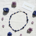 Collier en Lapis Lazuli & Perles | Pierre de Sagesse & Vérité nacrelune.com collier