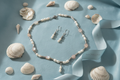 Parure en perles de pierres de lune avec perles de culture nacrelune.com parure