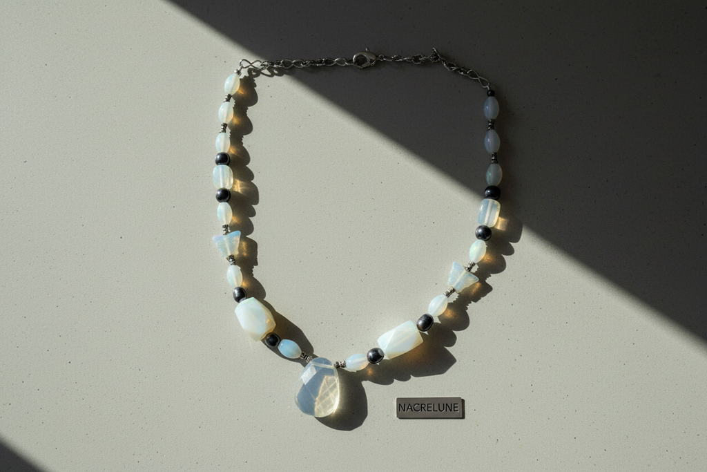 Collier en Opalite | Pierre de Lumière & Équilibre nacrelune.com collier