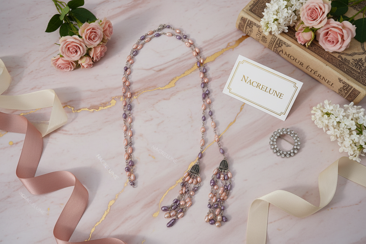 Collier long modifiable nacrelune.com collier