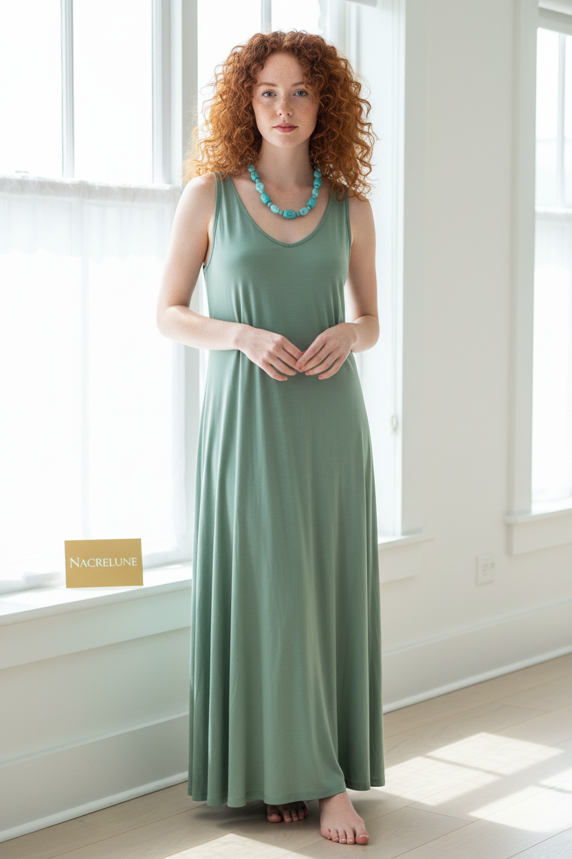 Collier en Turquoises Naturelles | Pierre de Protection nacrelune.com collier