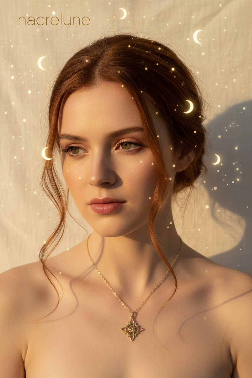 Pendentif Magique Lune & Étoile – Plaqué Or | NACRELUNE NACRELUNE pendentif