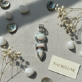 Pendentif en argent avec opale de synthèse nacrelune.com pendentif