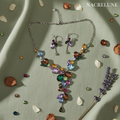 Collier en strass multicolores nacrelune.com parure
