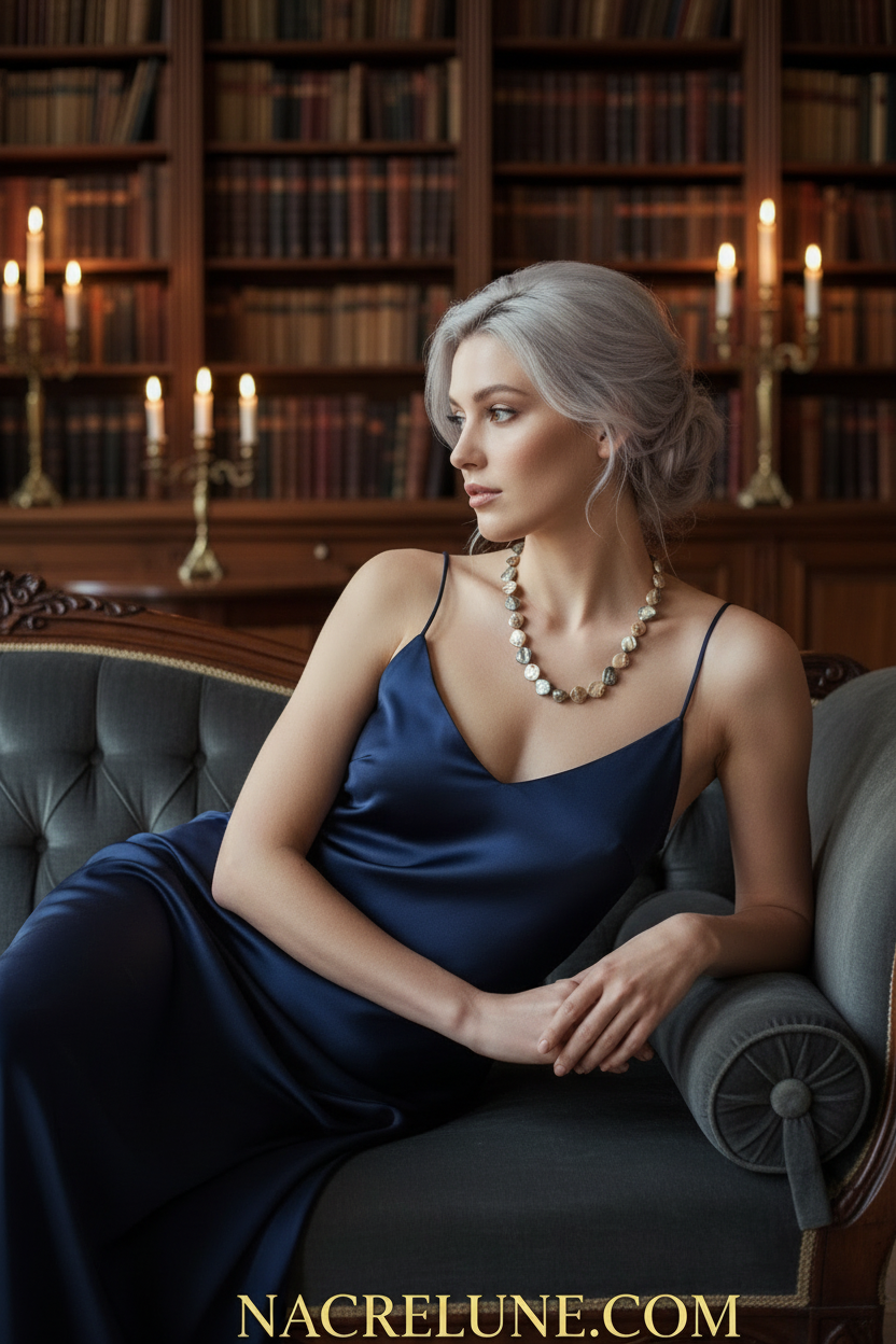 Collier en Pastilles de Nacre Métallisée – Bijou Artisanal Nacrelune nacrelune.com collier