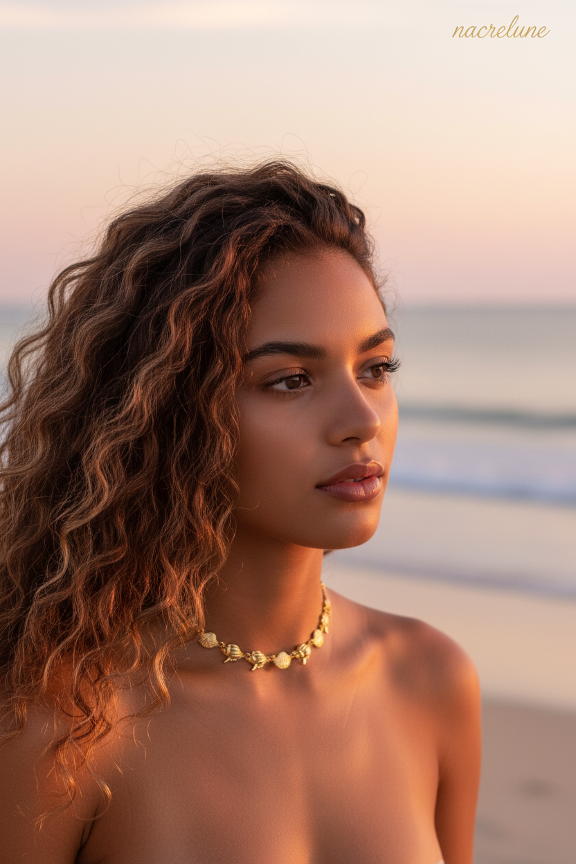 Collier Marée – Coquillages Plaqué Or | NACRELUNE NACRELUNE collier