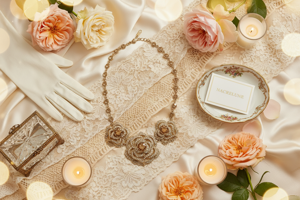 Collier en strass forme fleurs nacrelune.com collier