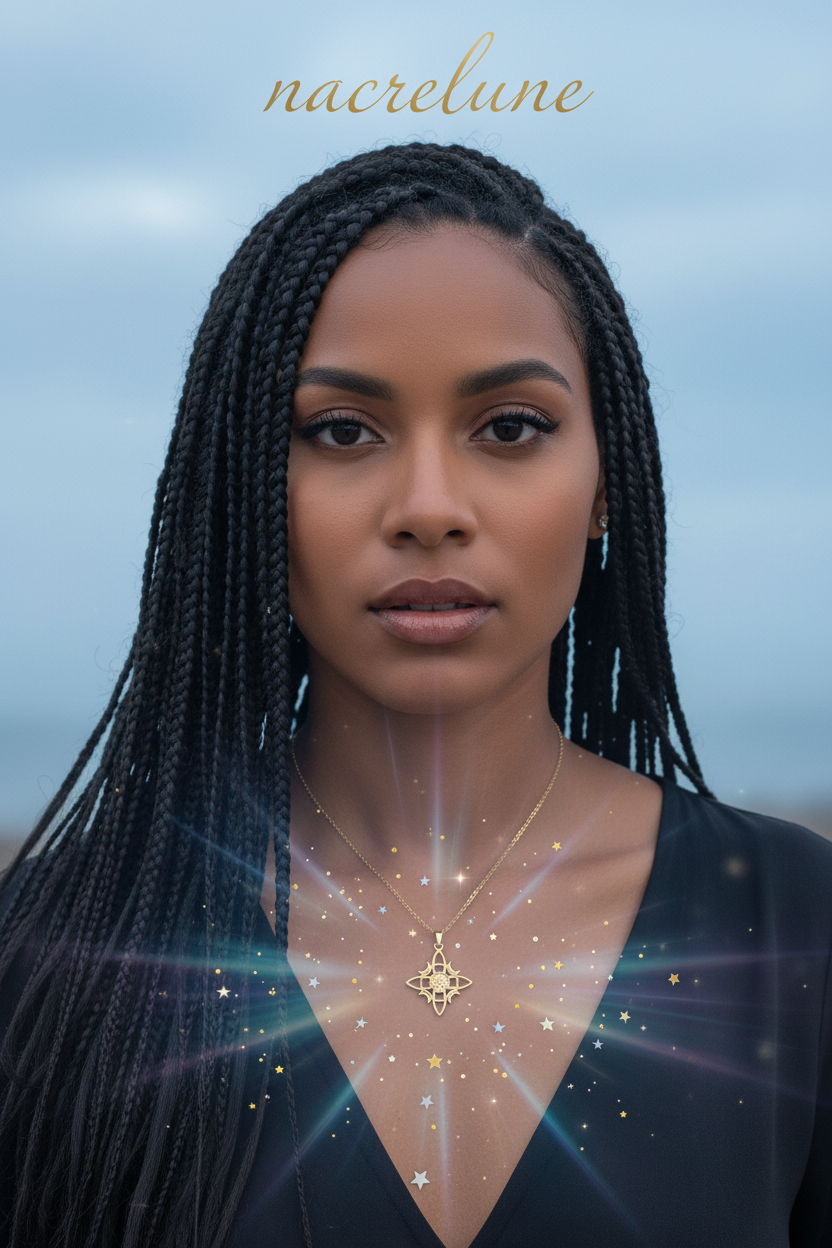 Pendentif Magique Lune & Étoile – Plaqué Or | NACRELUNE NACRELUNE pendentif