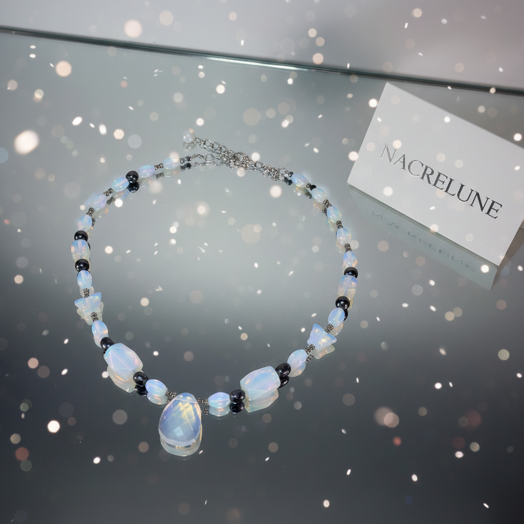 Collier en Opalite | Pierre de Lumière & Équilibre nacrelune.com collier