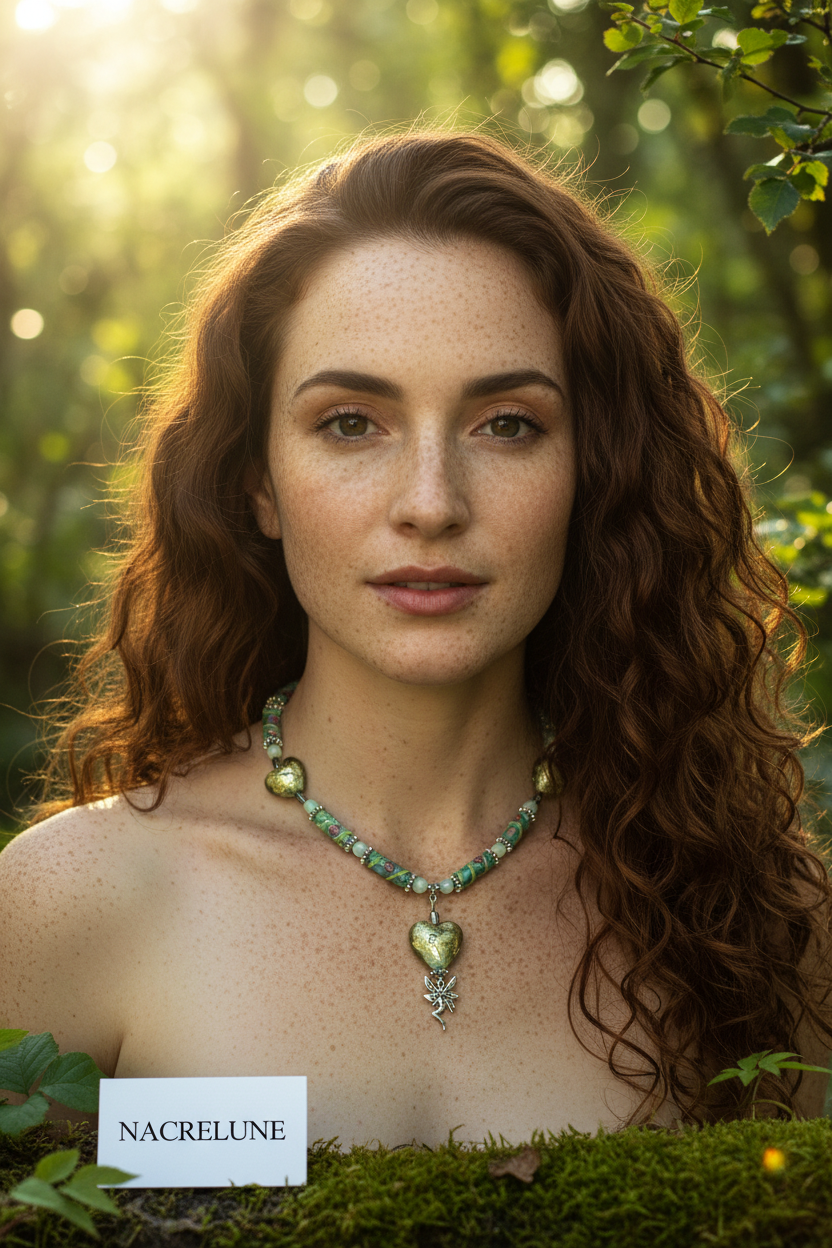 Collier en Perles de Verre Colorées – Cœurs & Pendentif Féérique | NACRELUNE NACRELUNE collier