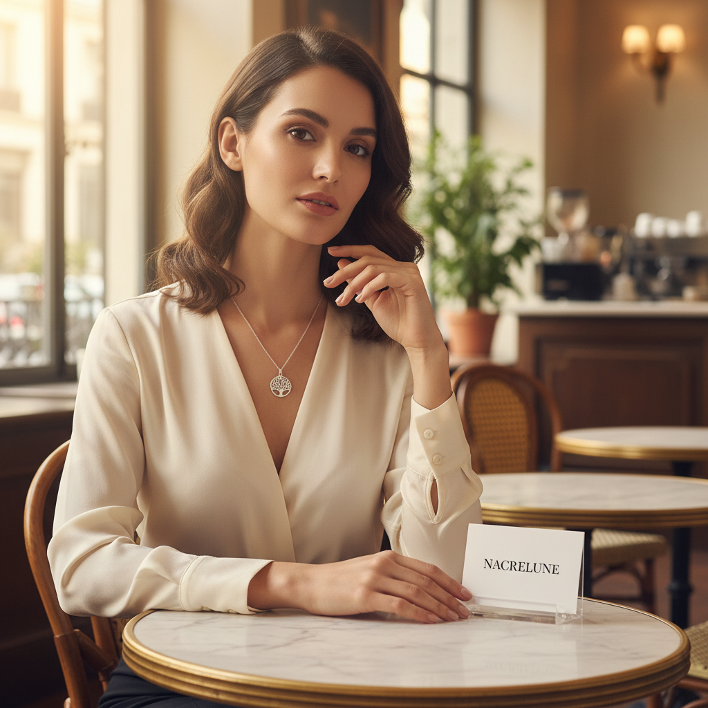 Pendentif en forme d'Arbre de Vie en Argent - Bijou Tendance Spiritualité et Nature nacrelune.com pendentif