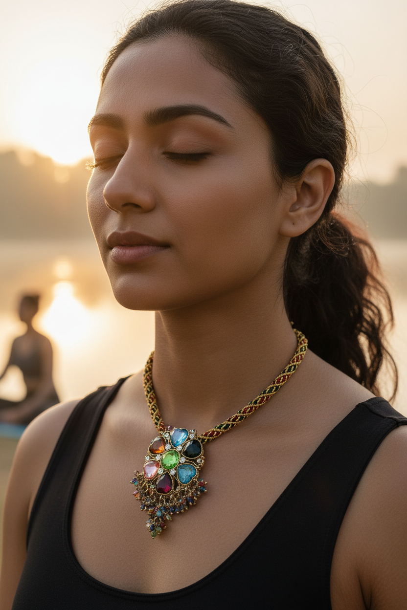 Parure fantaisie de style hindou nacrelune.com parure