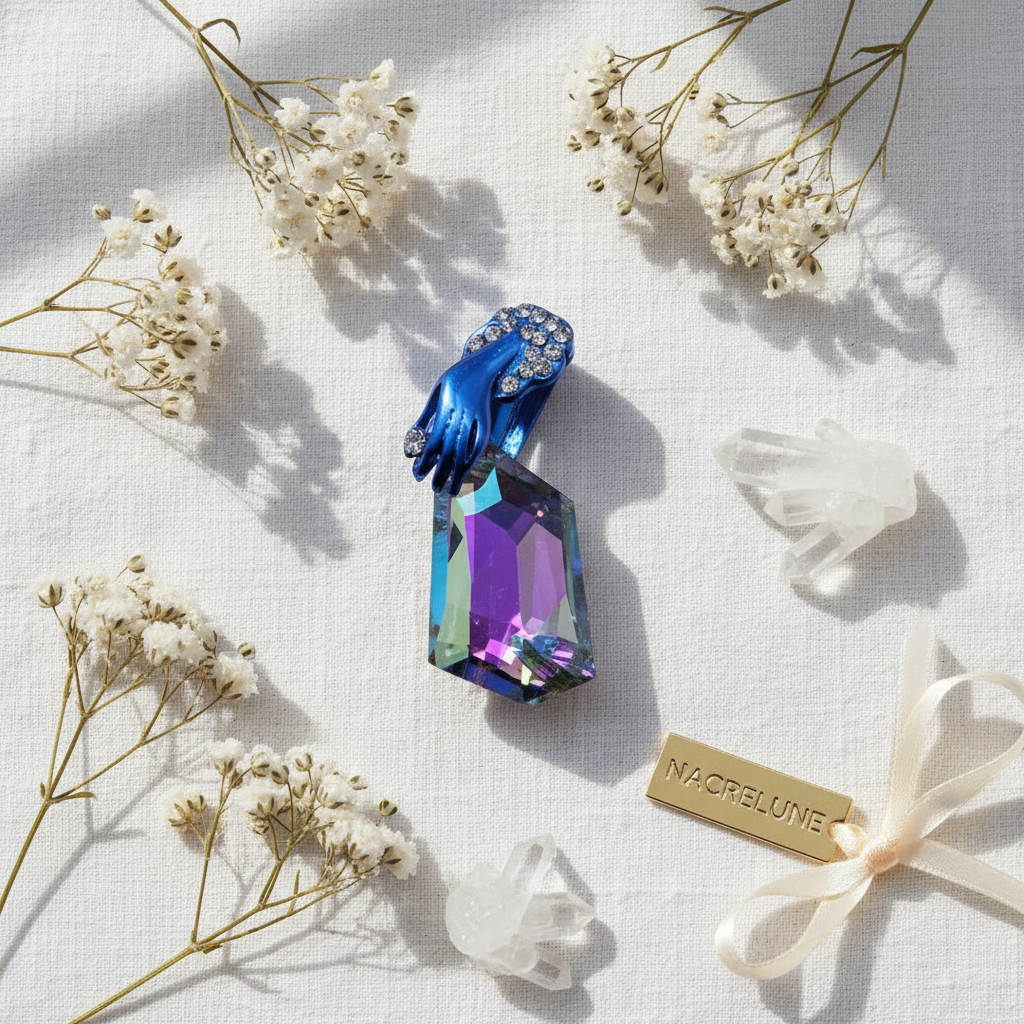 Pendentif en zirconia multicolore nacrelune.com pendentif