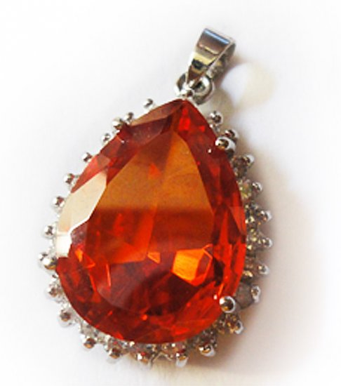 Pendentif zirconia orange